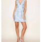 B.Right - Women's Floral Jacquard Mini Dress