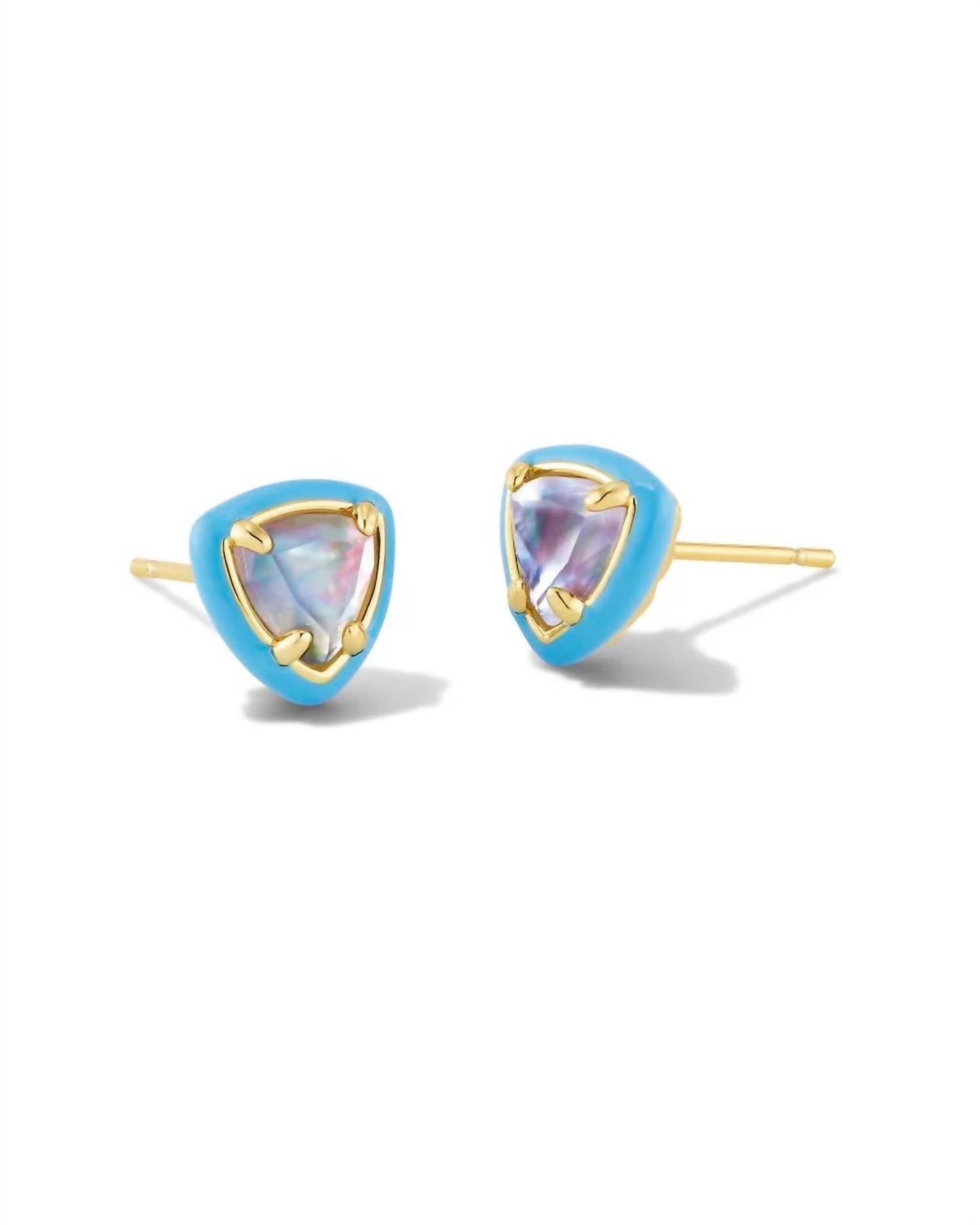 Kendra Scott - Arden Gold Enamel Framed Stud Earrings