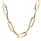14k Yellow Gold Extra Wide Paperclip Chain Necklace