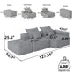 Modern Oversized DIY Combination Modular Sectional Sofa With Pillows