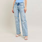 Judy Blue - High Waisted Mineral Wash Destroy 90's Straight Leg Jeans