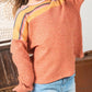 12Pm By Mon Ami - Girls Stripe Waffle Knit Top