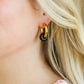 123 Amore - Women's Dark Drops Beaded Huggie Earrings