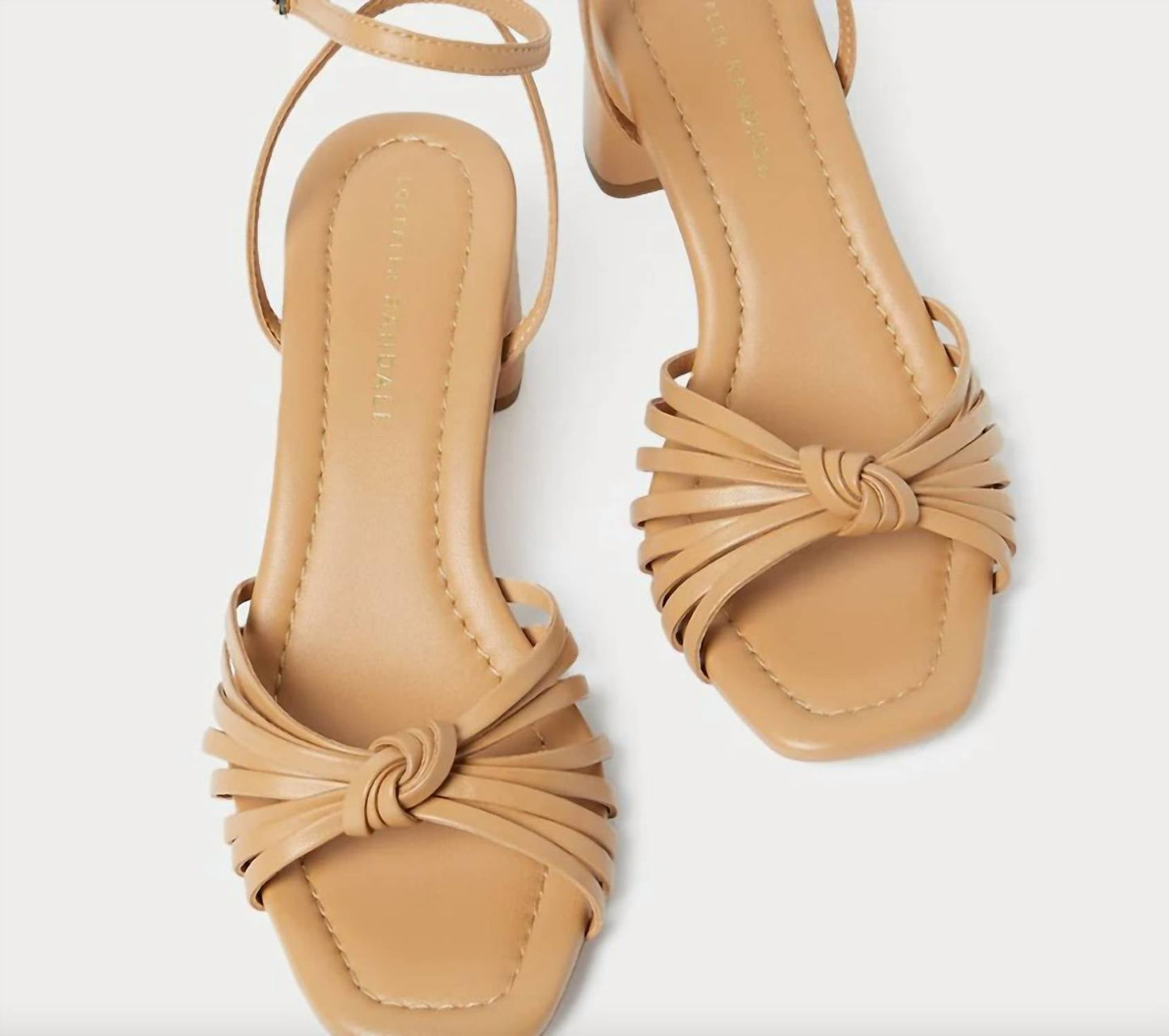 Loeffler Randall - Women's Olivia Leather Knot Mid Heel Sandal