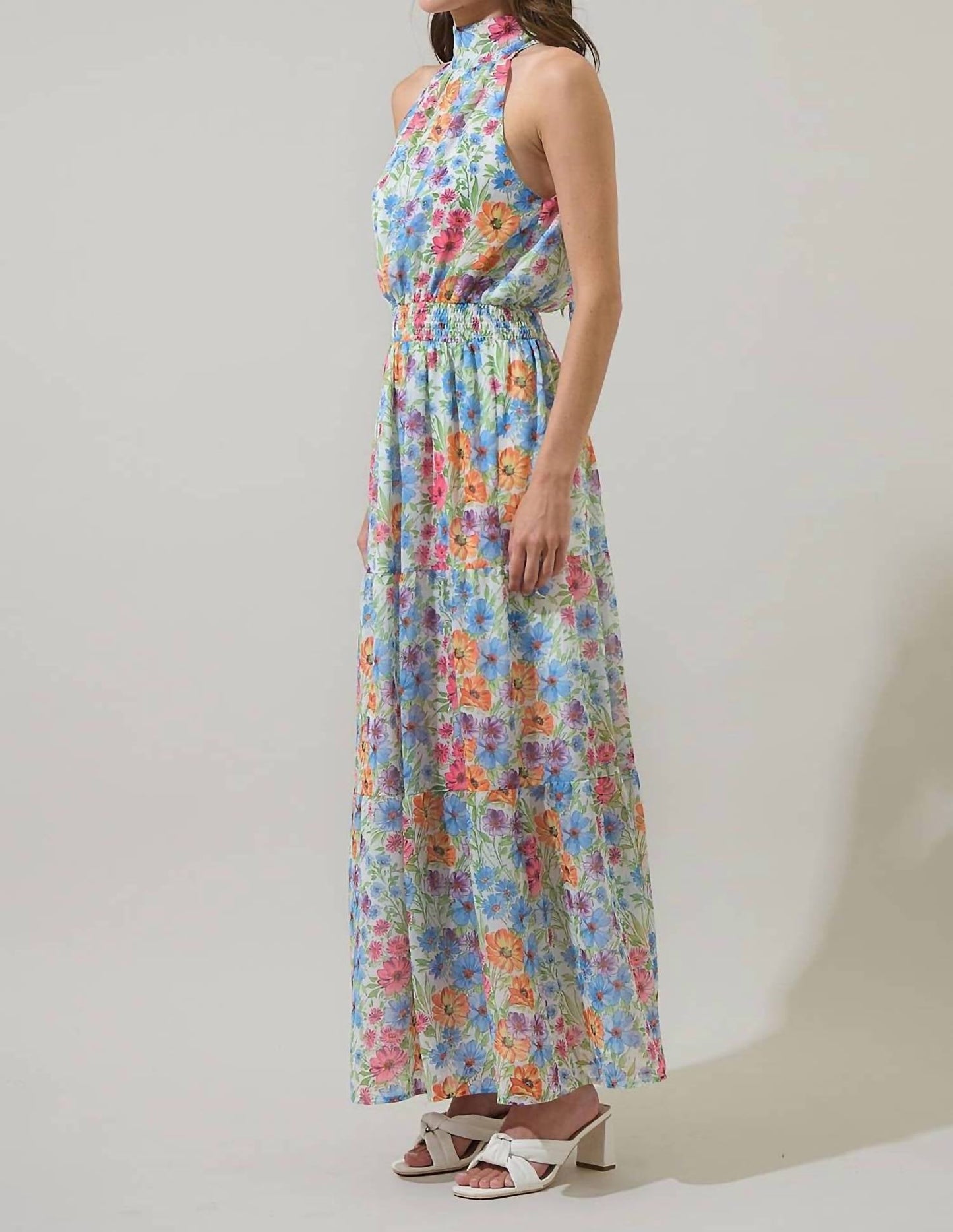 Sugarlips - Ezia Garden Jetter Halter Maxi Dress