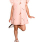 Omamimini - Jersey Dress with box Pleated Sleeve