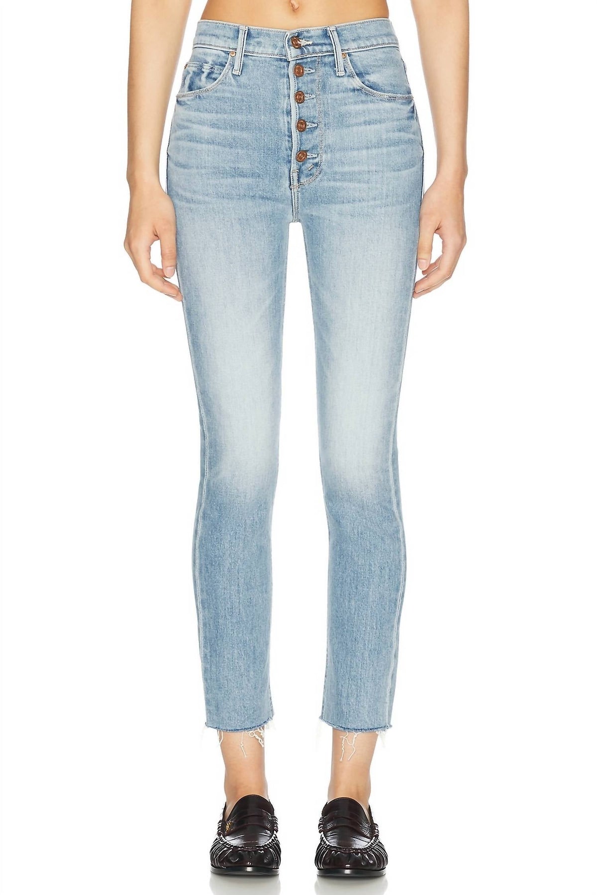 Mother - Skinny Pixie Dazzler Ankle Fray Jeans