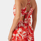 Astr - Blythe Floral Plisse Midi Dress