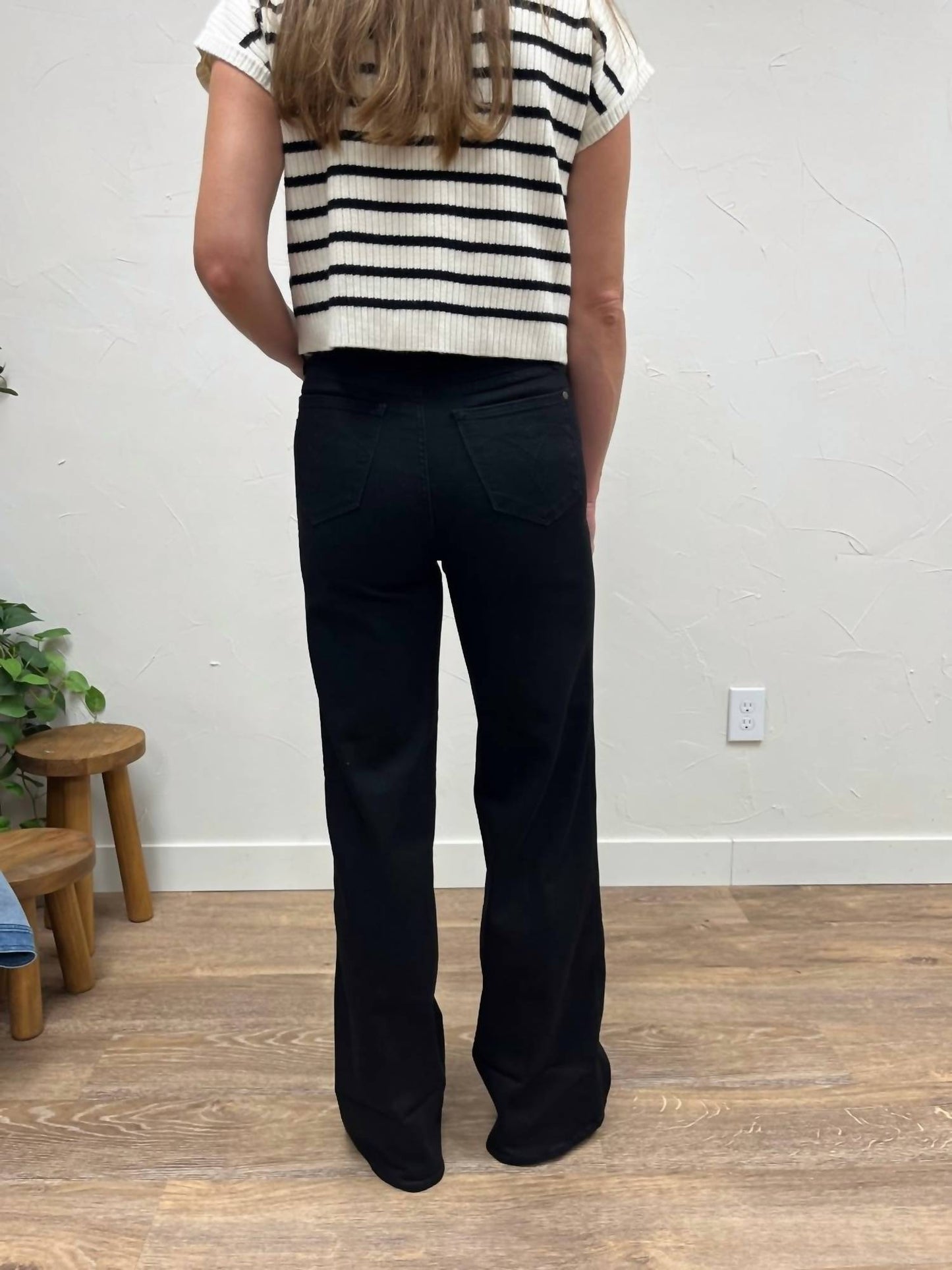 Judy Blue - High Waisted Retro Wide Leg Cuffed Jeans