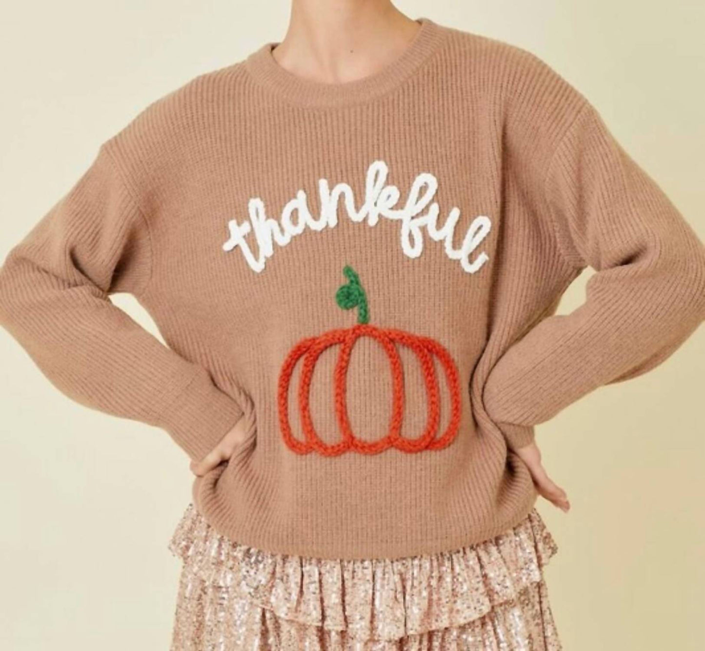 Bibi - 3d Pumpkin Thanksgiving Sweater