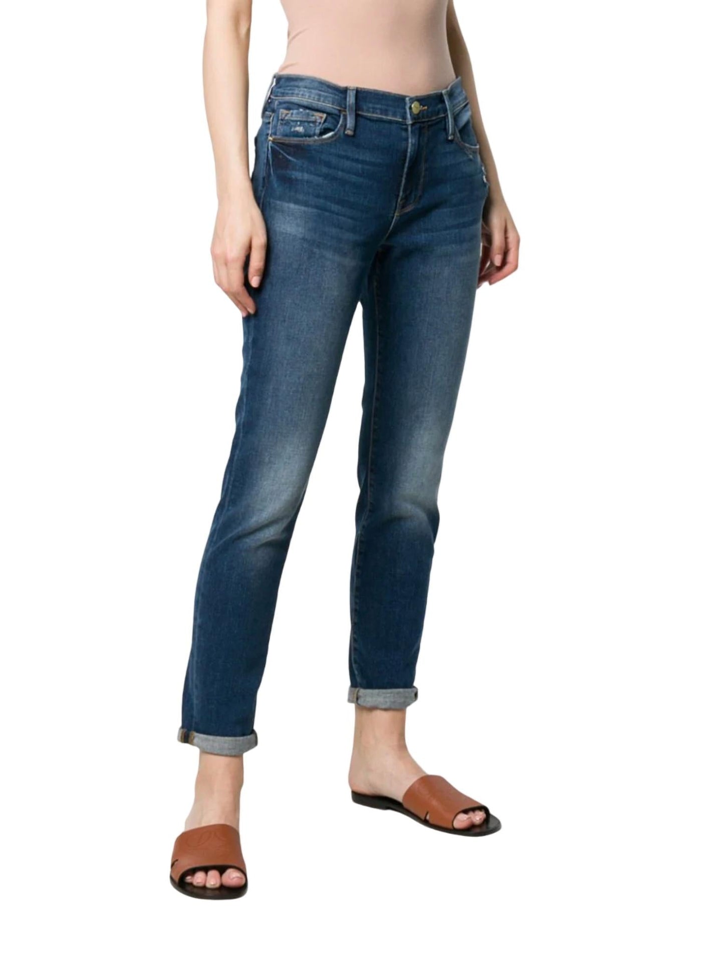 Frame - Le Garcon Rolled Raw After Jeans