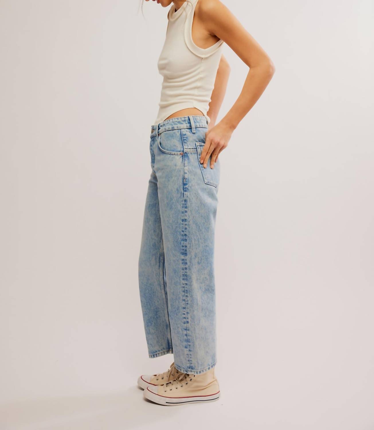 Free People - Deep Trance Dropped Boyfriend Jeans