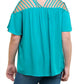 Entro - Bohemian Strappy Top - Plus