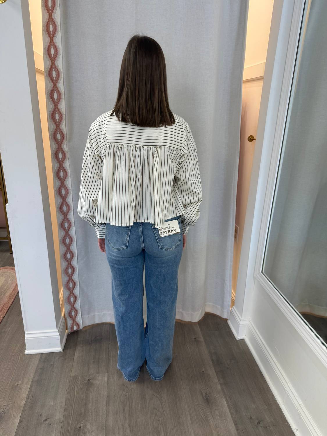 Bayeas - Mid Rise Wide Leg Jeans
