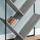 3-Tier Contemporary Bookshelf with Reclaimed Wood Finish