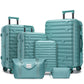 Luggage Sets 6 Piece with Duffel Bags Hardside Expandable Suitcases Misty Blue
