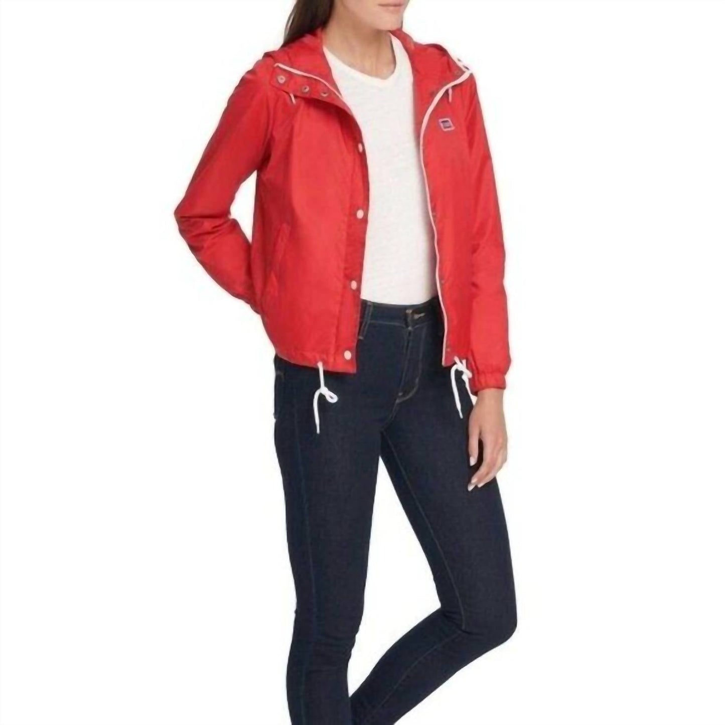 Levi'S - Nylon Windbreaker Hooded Zip Up Rain Jacket
