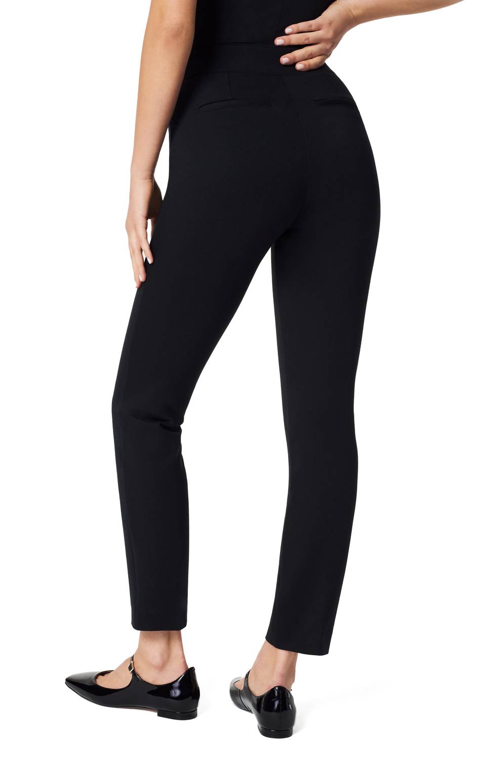 Spanx - परफेक्ट पुल ऑन एंकल टेपर्ड पोंटे पैंट्स