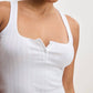 Good American - Pointelle Henley Tank Top