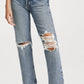 Agolde - 90's Pinch Waist Ripped High Rise Straight Jeans