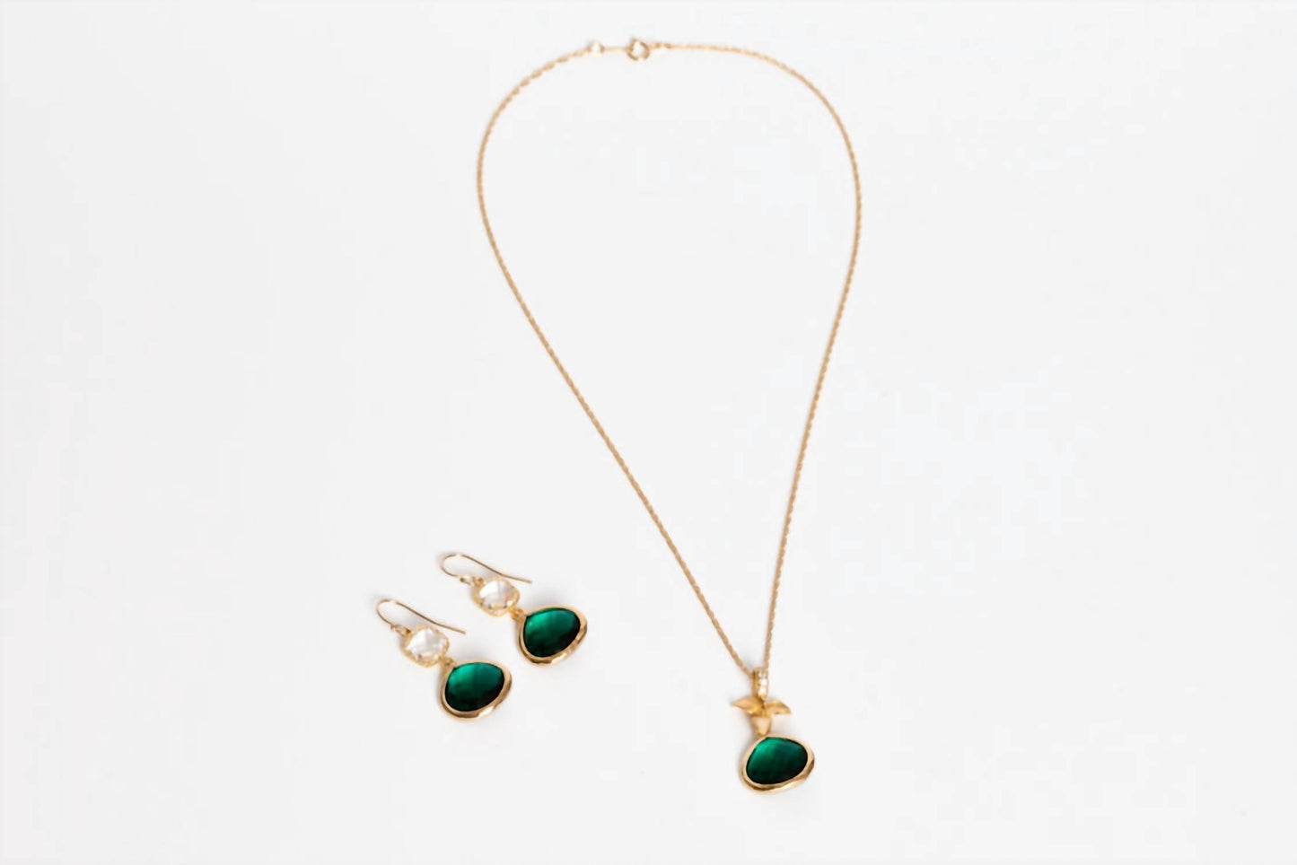 Avenue Chic - Women's Tiny Orchid Drop Pendant Necklace