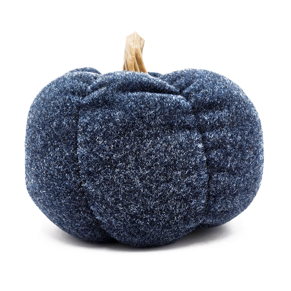 Set of 3 Plush Fabric Pumpkins in Brown