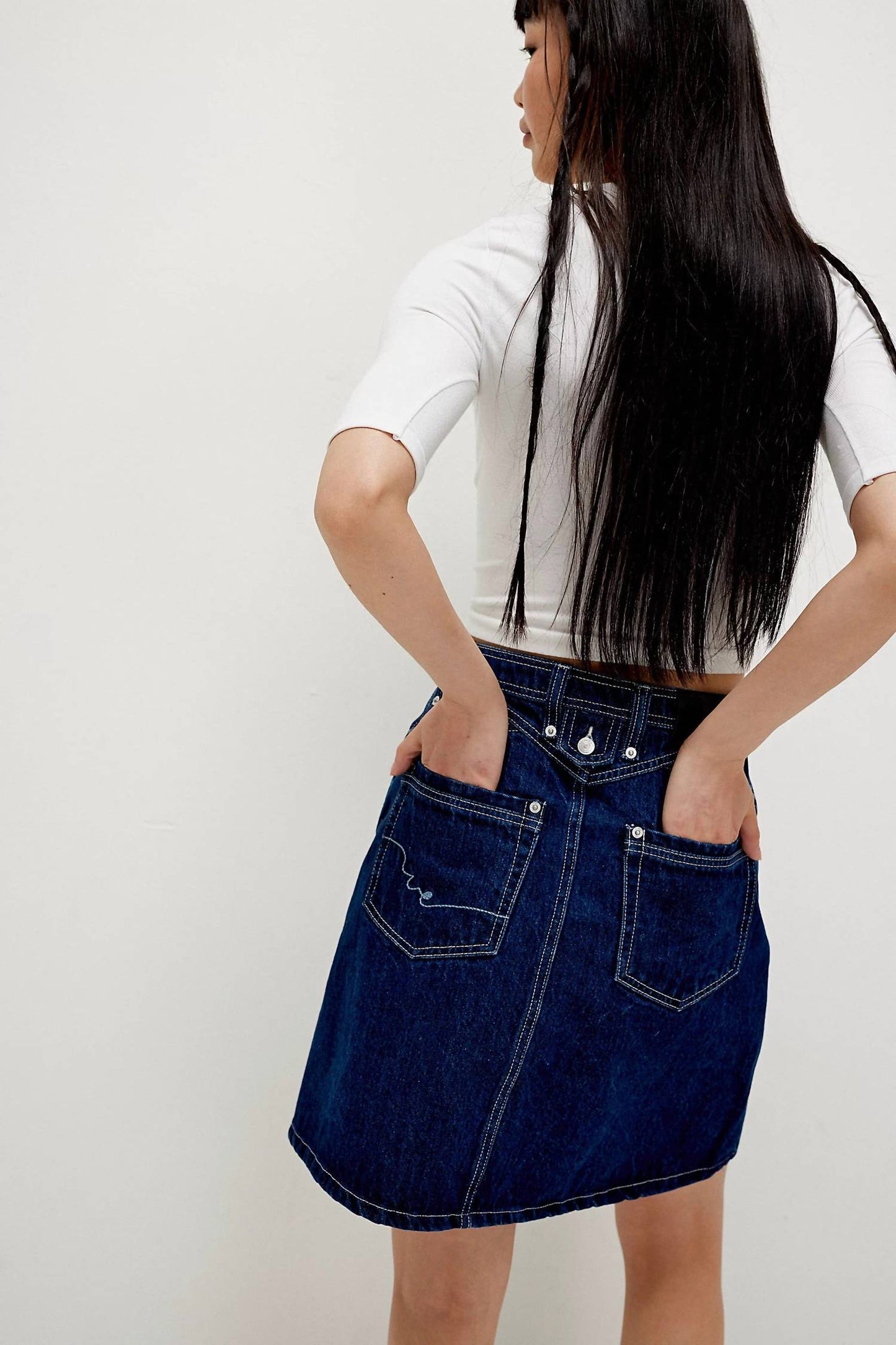 Free People - Suzy Denim Midi Skirt