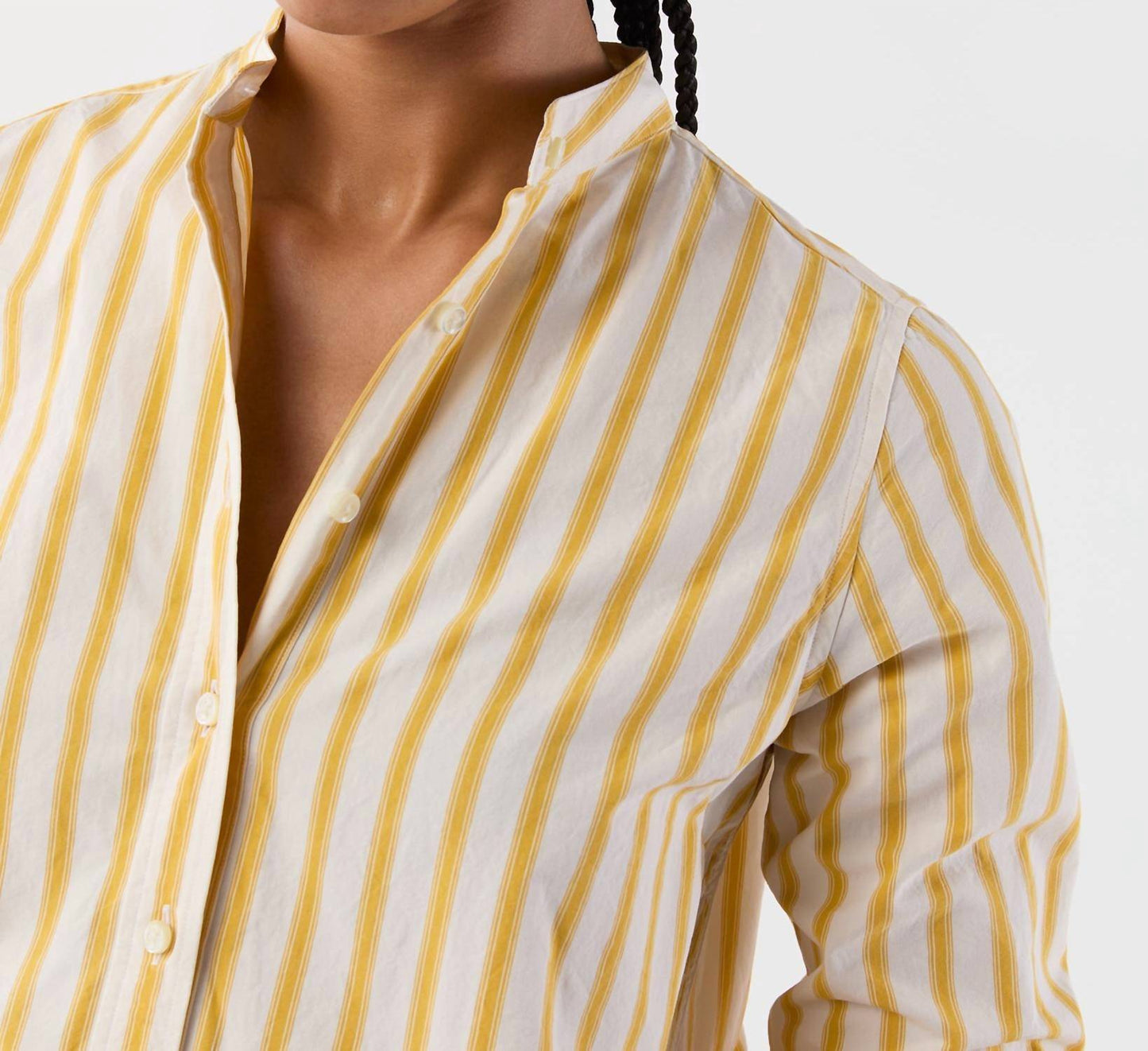 Ann Mashburn - Mandarin Talitha Stripe Poplin Shirtdress