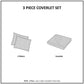3 Piece Reversible Scalloped Edge Quilt Set - Blush King/Cal King