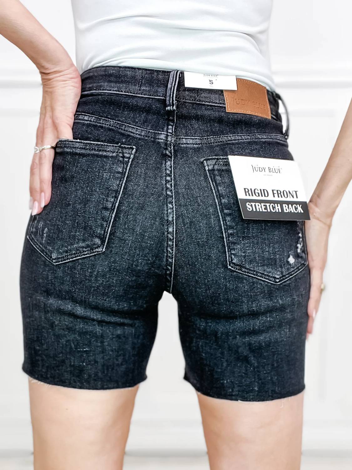 Judy Blue - High Waist Rigid Magic Destroy Raw Hem Shorts