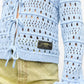 Ganni - Cotton Mix Tie String Cardigan
