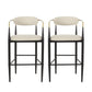 Upholstered Bar Stools With Backs For Kitchen Island (Set of 2)
