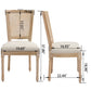 French Country Dining Chairs Set of 2 Upholstered With Natural Rattan Back