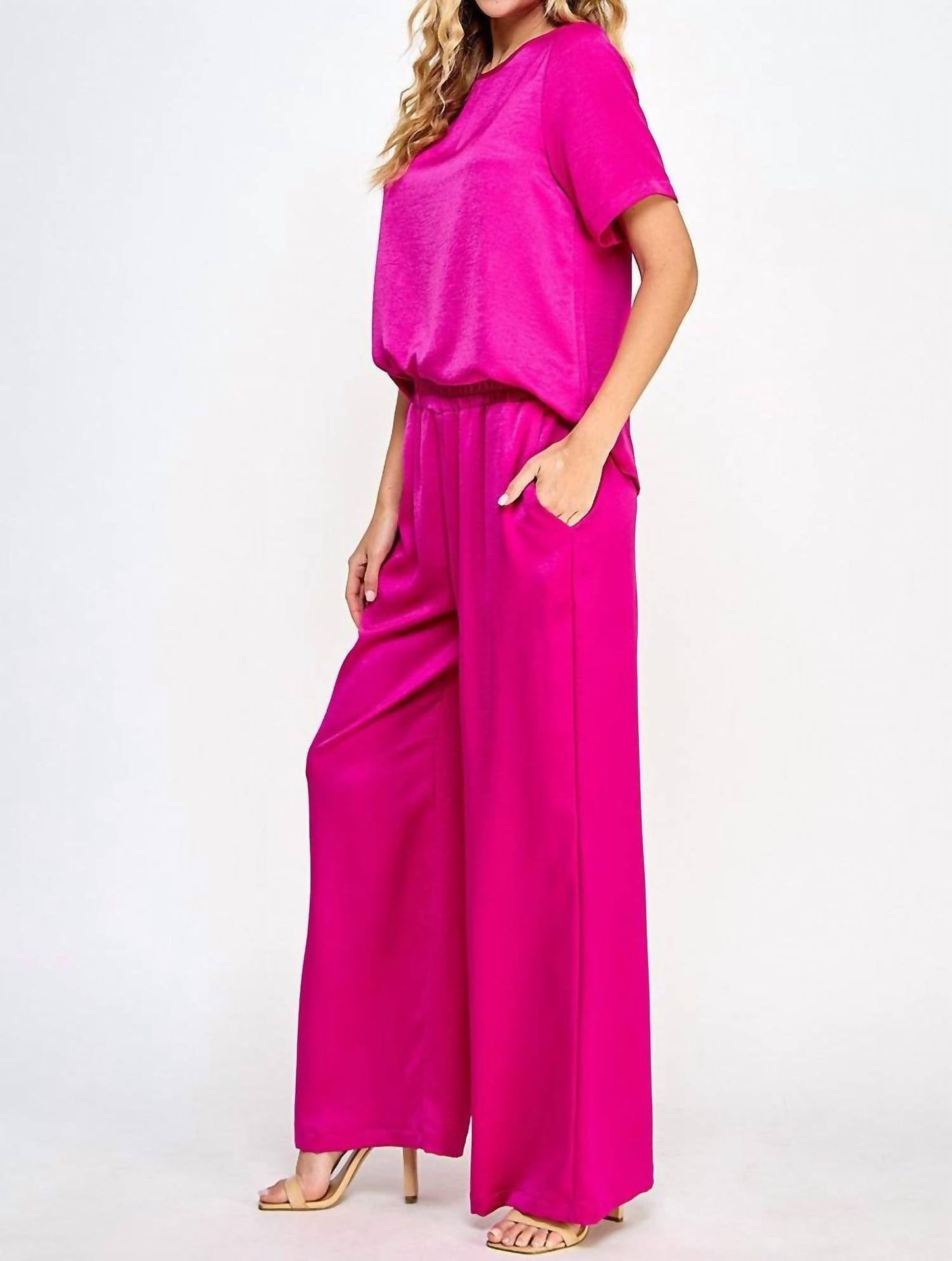 2 Hearts Apparel - Solid Satin Set