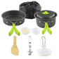 Aluminum Camping Cookware Set with Kettle and Utensils