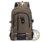 Canvas Backpack Men's Olive Green Student Bag