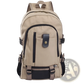 Canvas Backpack Men's Olive Green Student Bag