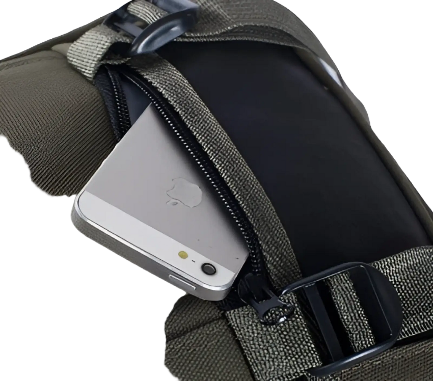 Canvas Backpack Men's Olive Green Student Bag