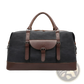 Canvas Duffel Bag Large Travel Handbag with Leather Trim