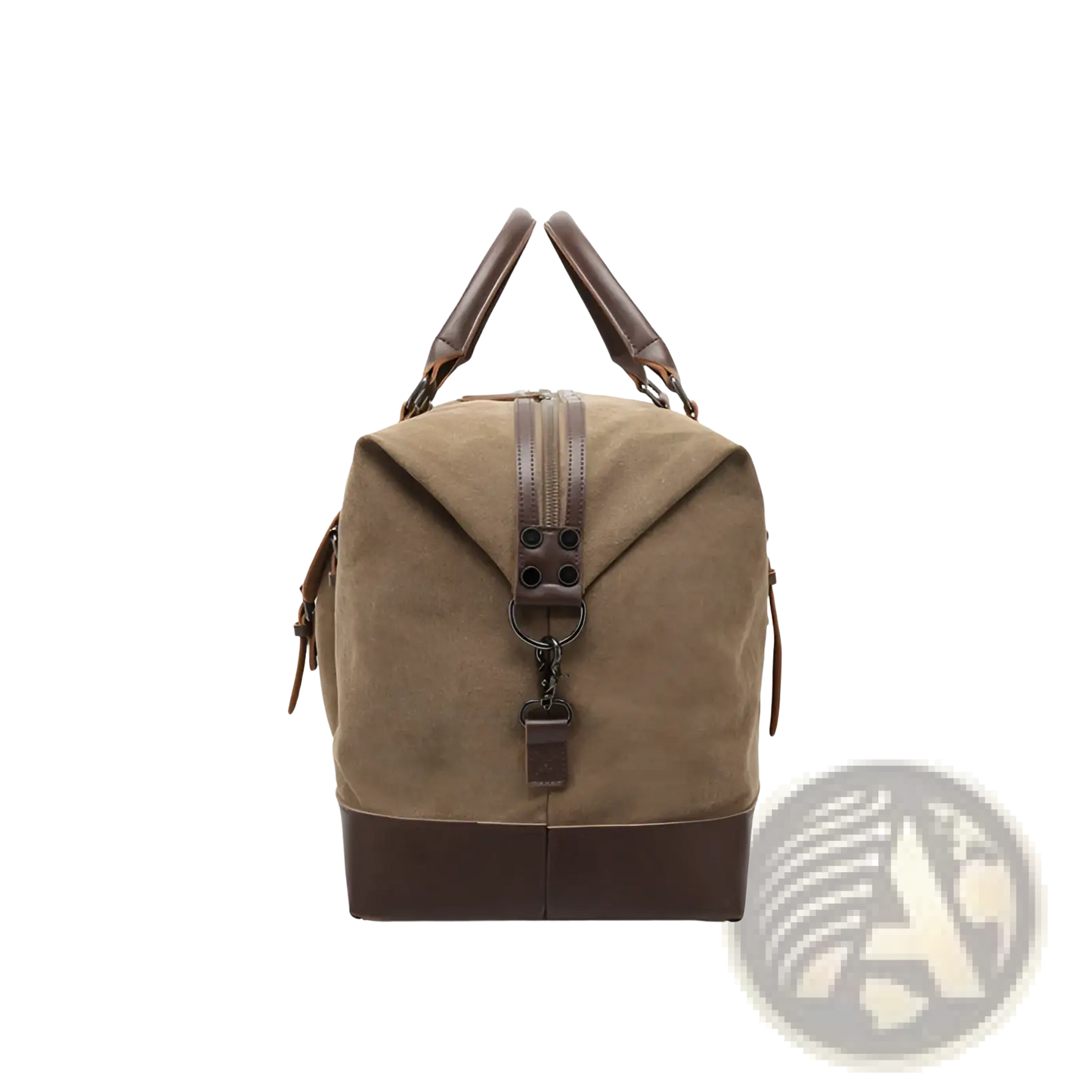 Canvas Duffel Bag Large Travel Handbag with Leather Trim