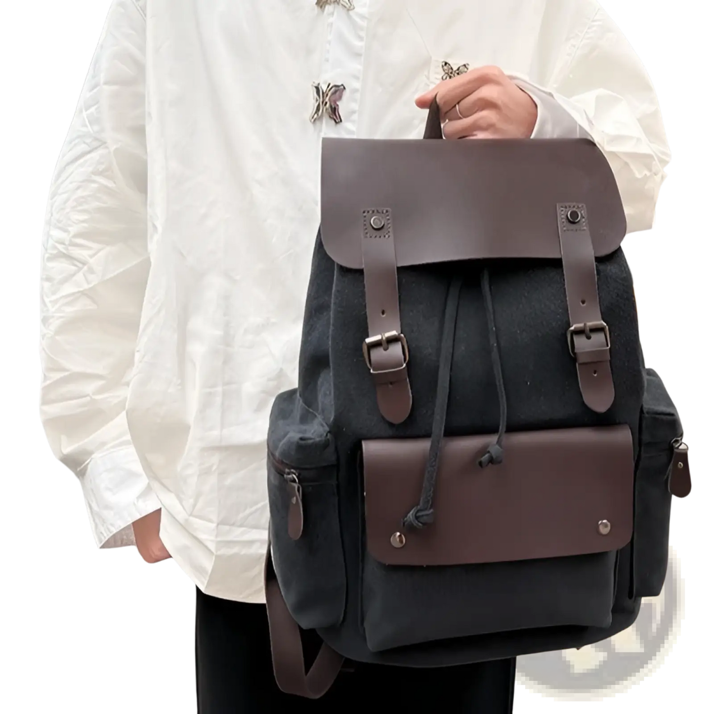 Canvas Retro Backpack Large Capacity Wear Resistant