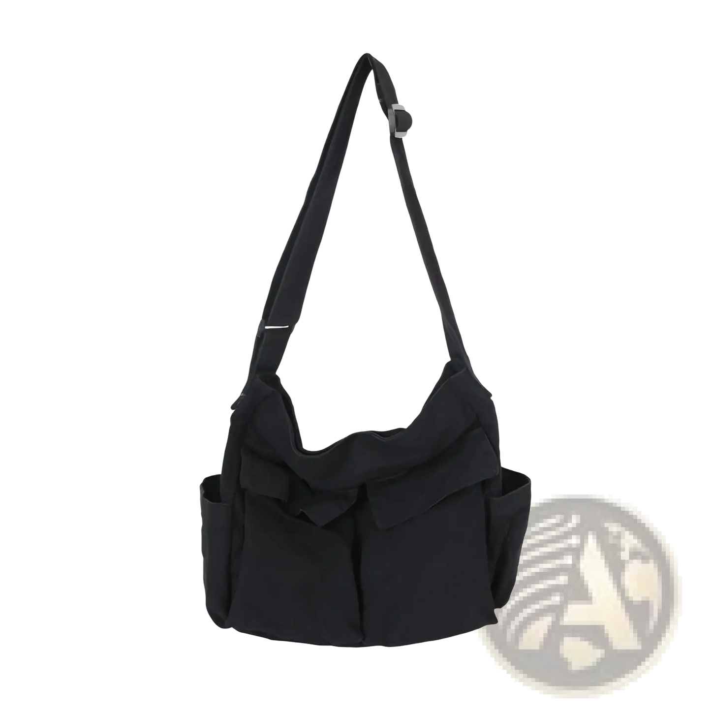 Canvas Shoulder Bag Large Multi Pocket Retro Tote
