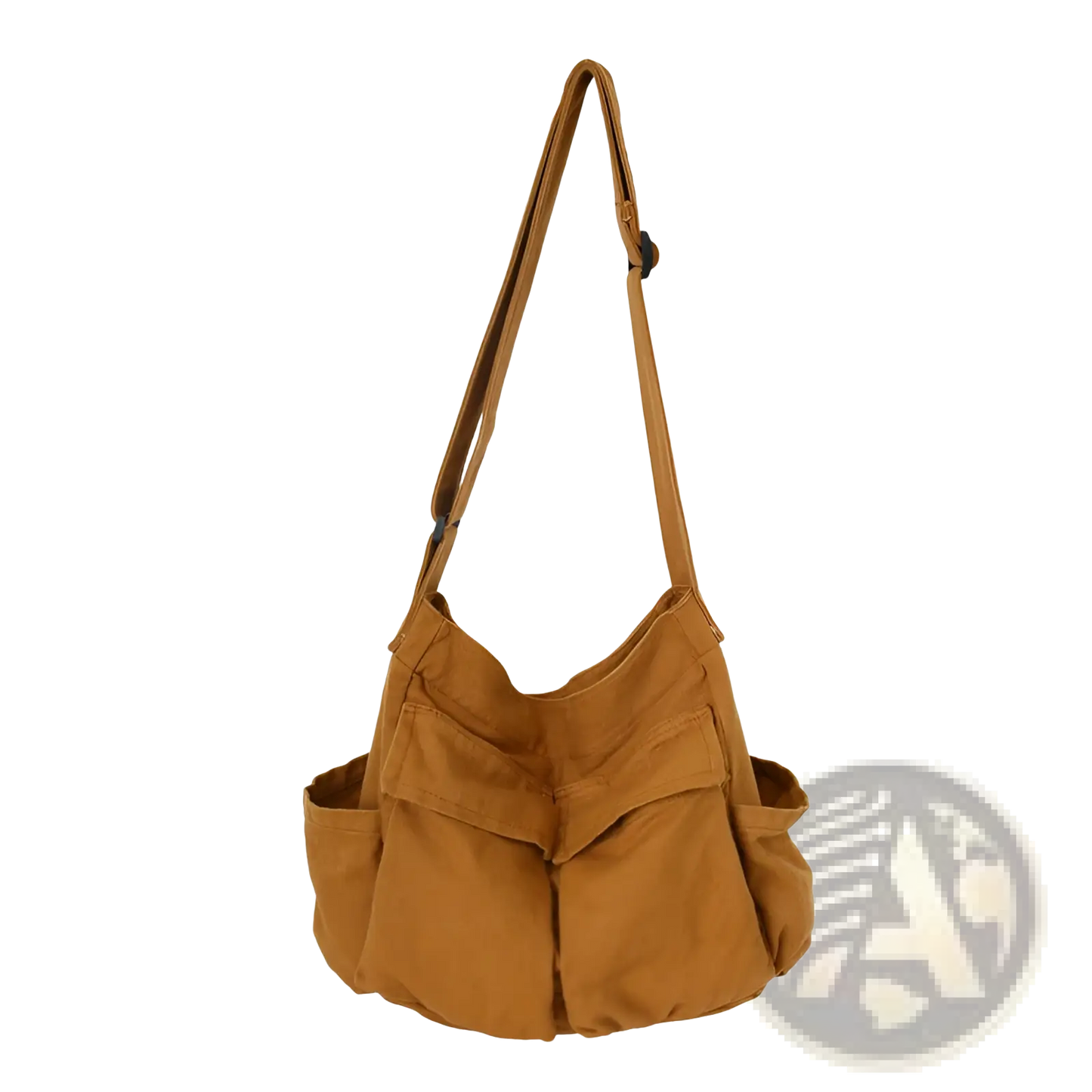 Canvas Shoulder Bag Large Multi Pocket Retro Tote