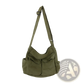 Canvas Shoulder Bag Large Multi Pocket Retro Tote