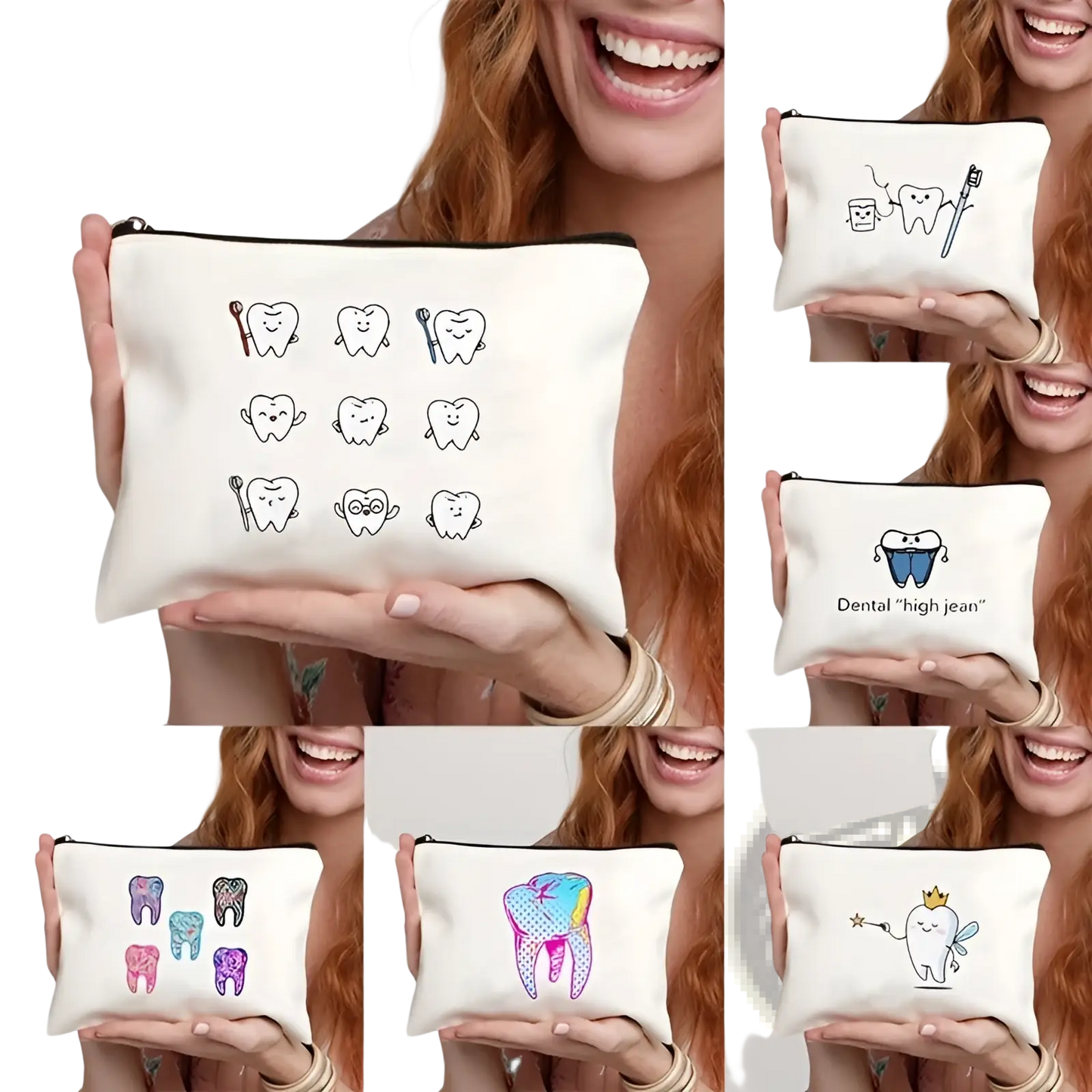 Canvas Tooth Pouch not a Bag of Teeth Travel Case