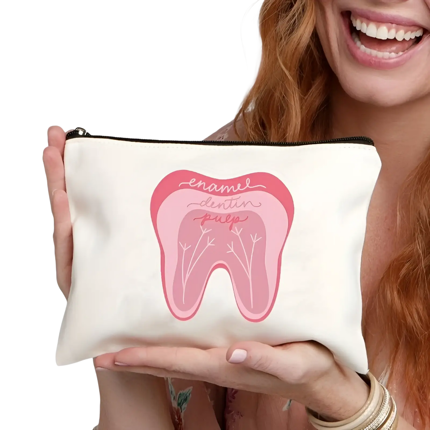 Canvas Tooth Pouch not a Bag of Teeth Travel Case