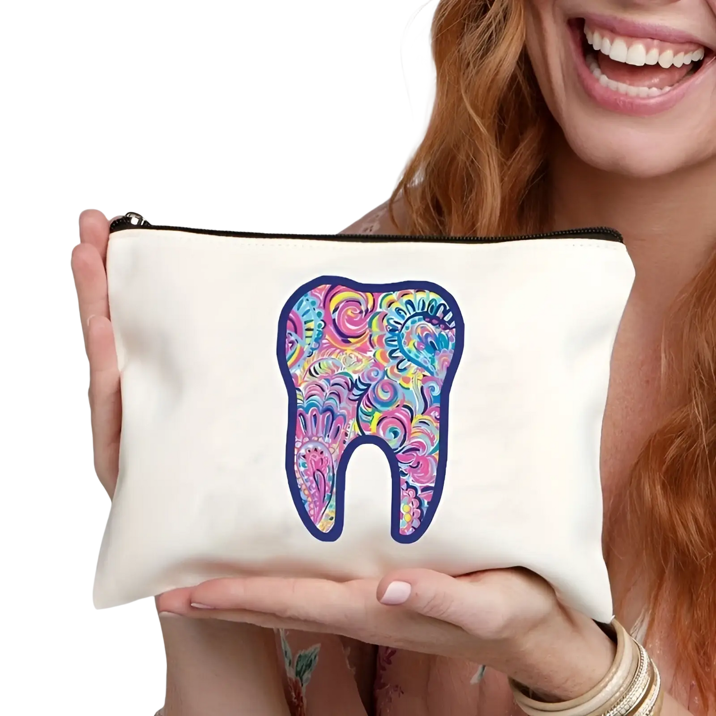 Canvas Tooth Pouch not a Bag of Teeth Travel Case