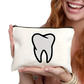Canvas Tooth Pouch not a Bag of Teeth Travel Case