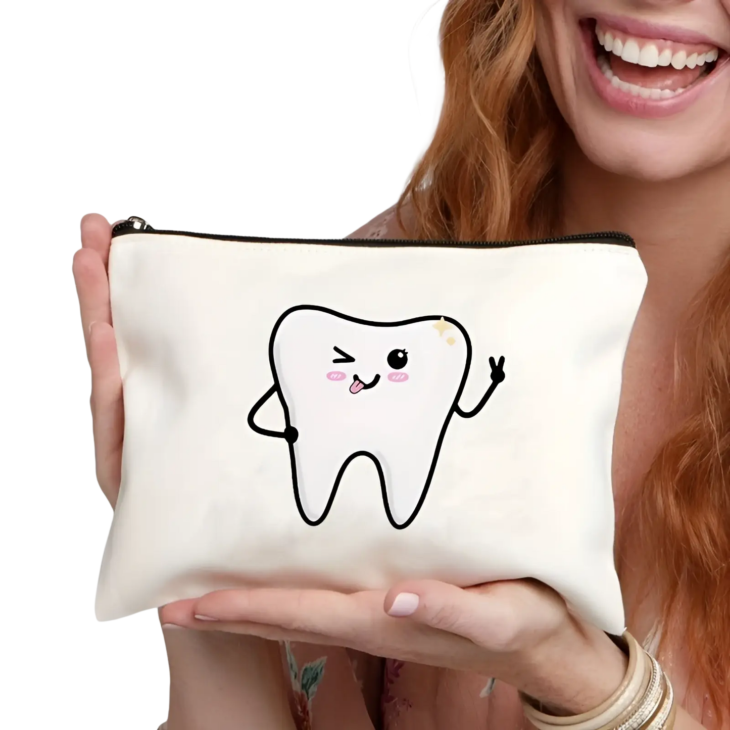 Canvas Tooth Pouch not a Bag of Teeth Travel Case