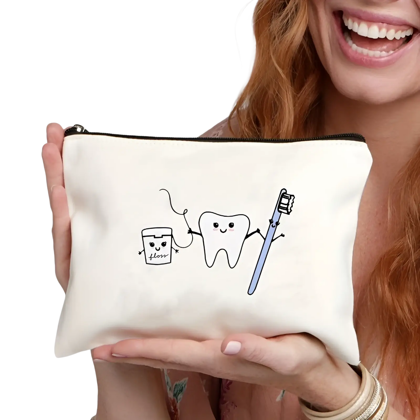 Canvas Tooth Pouch not a Bag of Teeth Travel Case